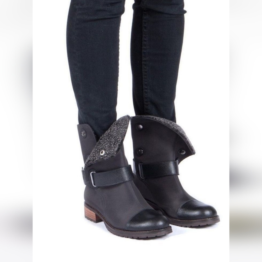 Matt Bernson Tundra Element Charcoal Shearling Boots Womens Size 7